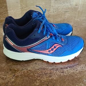 Saucony Cohesion 10 Women's Athletic Running Shoes in Blue Pink Womens Size 9